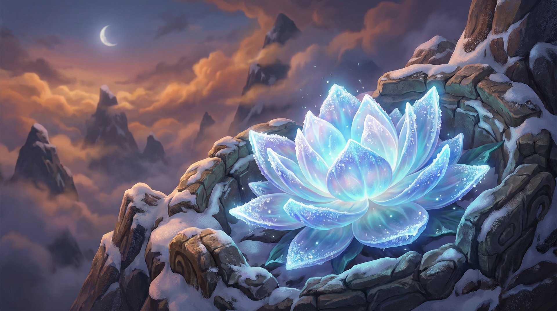 搜同网雪莲花生长全记录植物视频